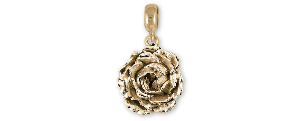 Peony Charms Peony Charm Slide 14k Gold Vermeil Peony Jewelry Peony jewelry