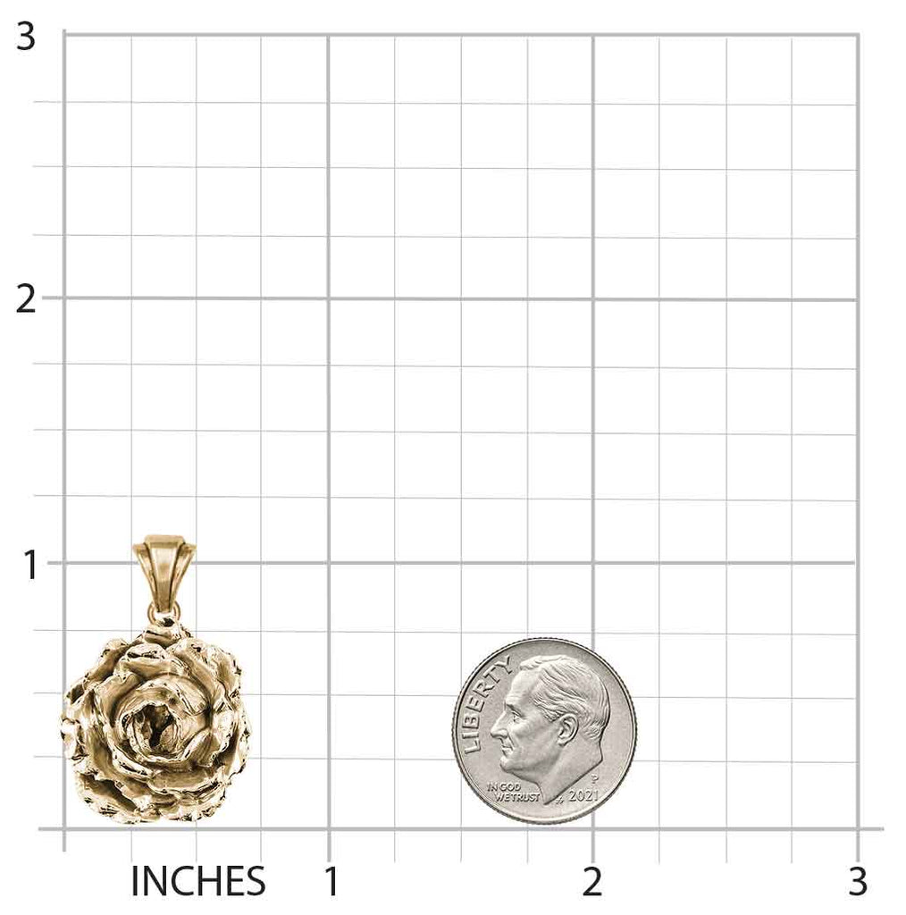 Peony Pendant 14k Gold Vermeil Peony Jewelry Flower Necklace Floral Pendant Botanical Necklace Bridal Jewelry Handmade USA Gift PNY4-PVM