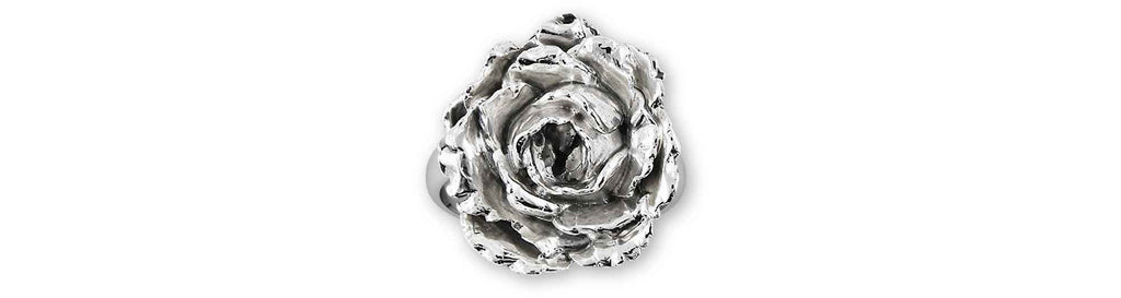 Peony Charms Peony Ring Sterling Silver Peony Jewelry Peony jewelry