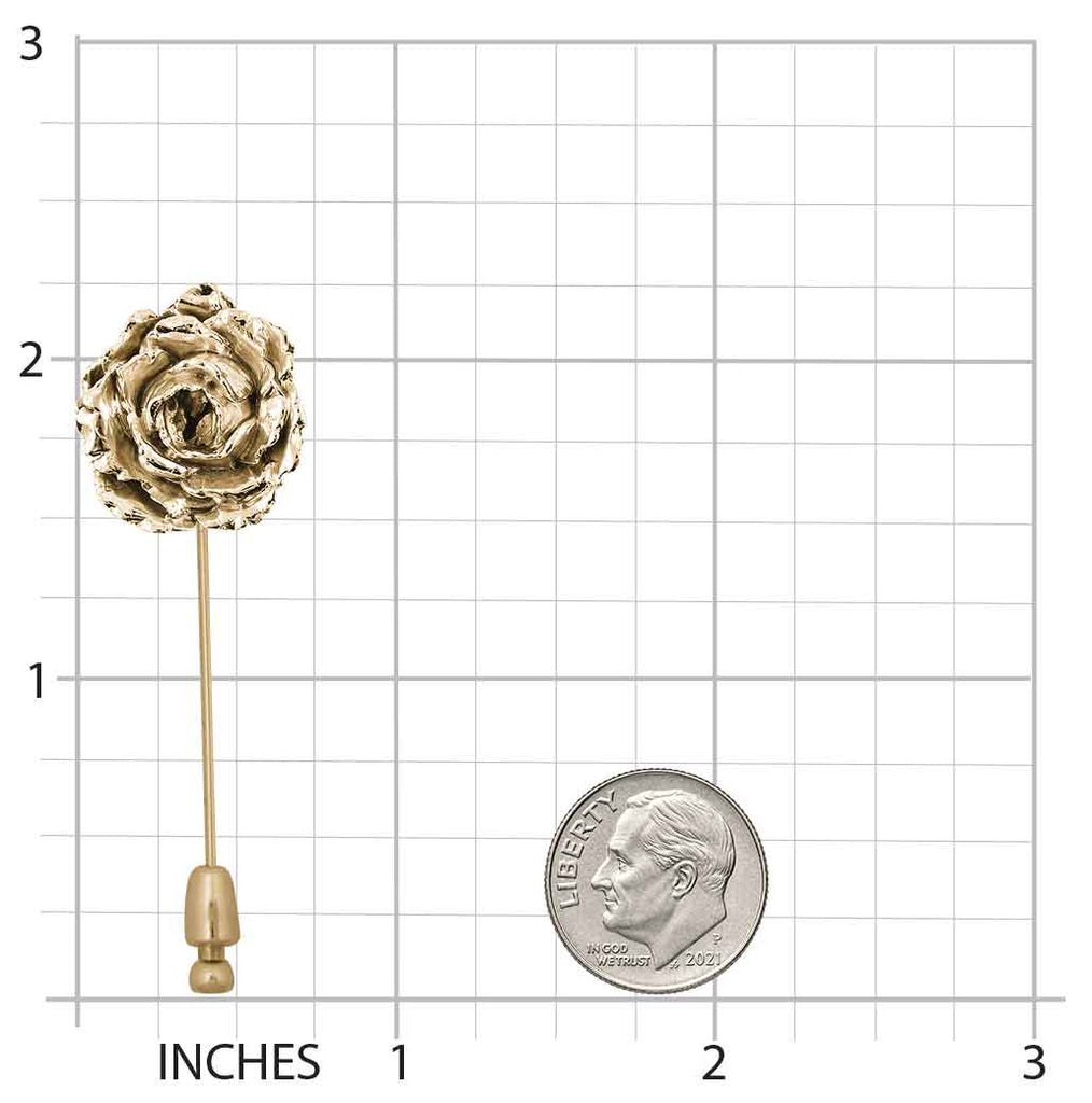 Peony Brooch Pin 14k Gold Vermeil Peony Jewelry Flower Brooch Floral Pin Botanical Brooch Bridal Brooch Handmade USA Gift Womens PNY4-STPVM