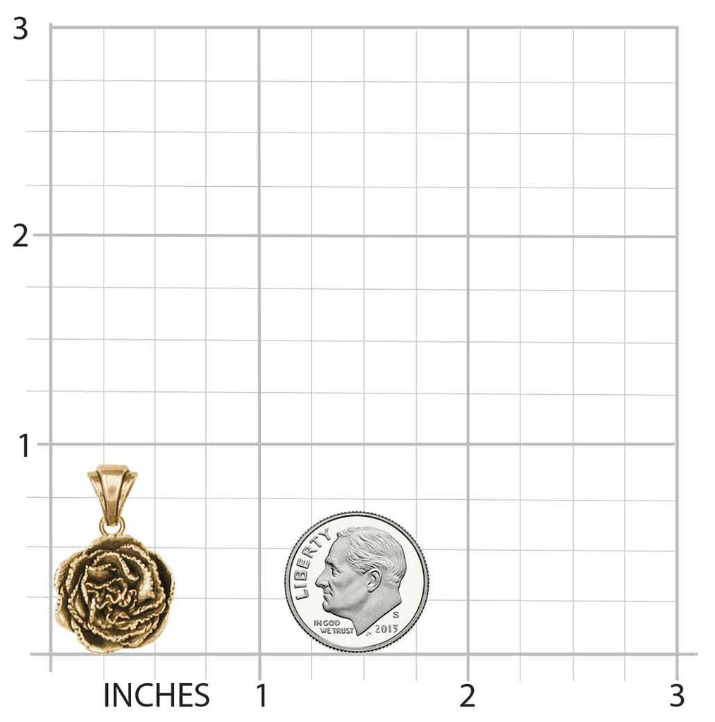 Carnation Pendant Jewelry 14k Vermeil Gold Handmade Flower Pendant CN1-Pvm