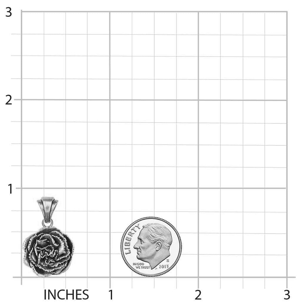 Carnation Pendant Jewelry Sterling Silver Handmade Flower Pendant CN1-P
