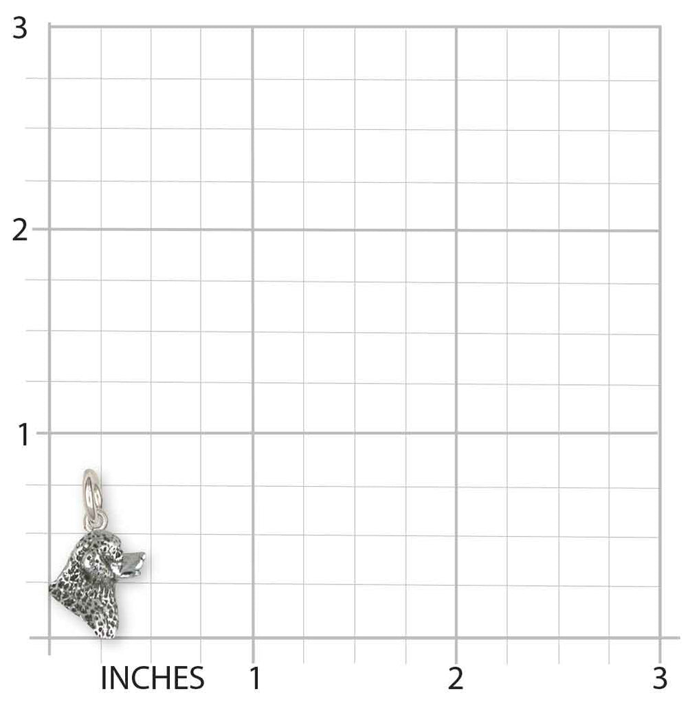 Portuguese Water Dog Charm Sterling Silver Handmade Portuguese Water Dog Jewelry  PWD4H-C