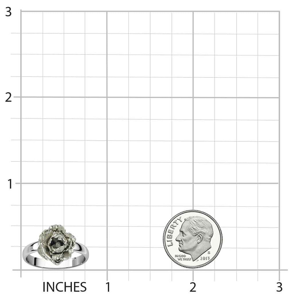 Peony Ring Sterling Silver Handmade Peony Flower Jewelry  PNY3-R