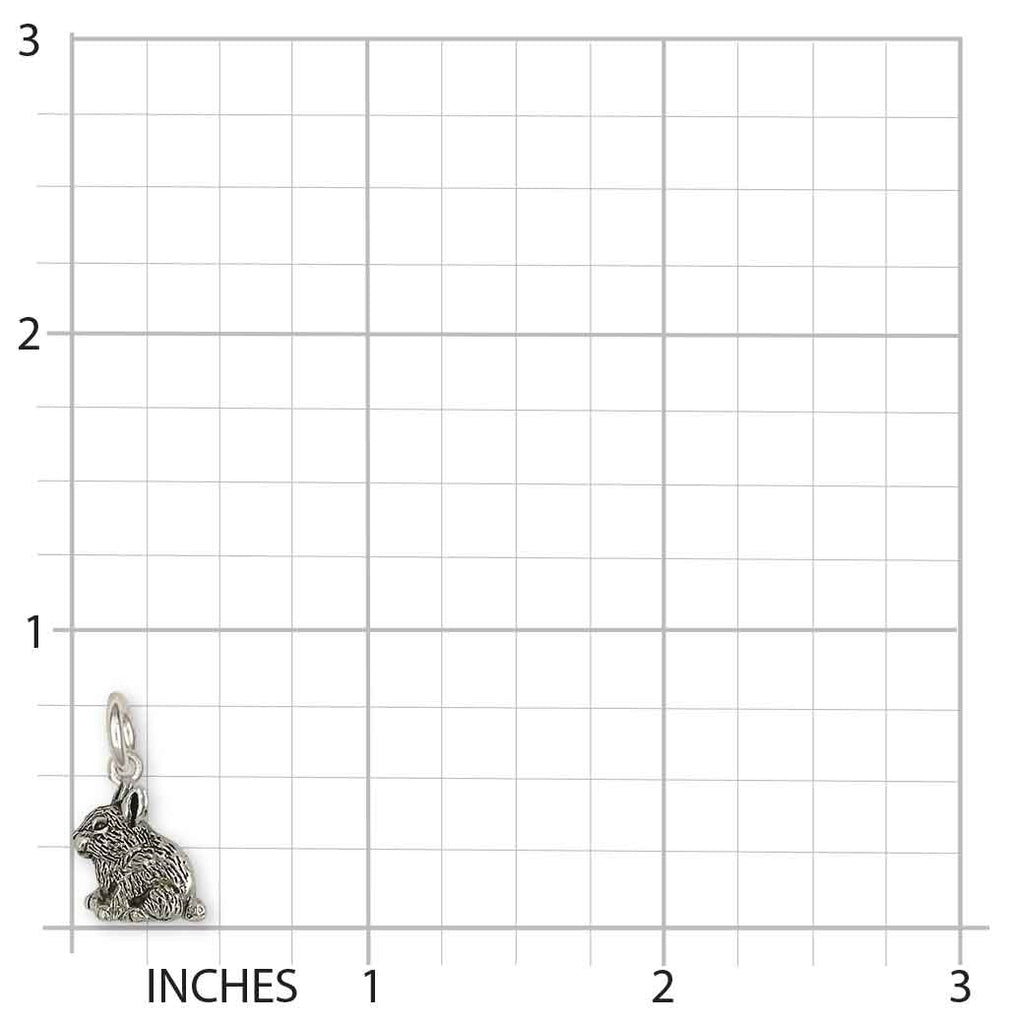 Rabbit Charm Sterling Silver Handmade Bunny Rabbit Jewelry  RA19-C