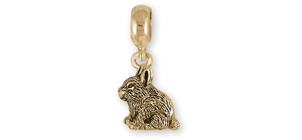 Rabbit Pandora Charms Rabbit Pandora Charm Slide 14k Yellow Gold Bunny Rabbit Jewelry Rabbit Pandora jewelry