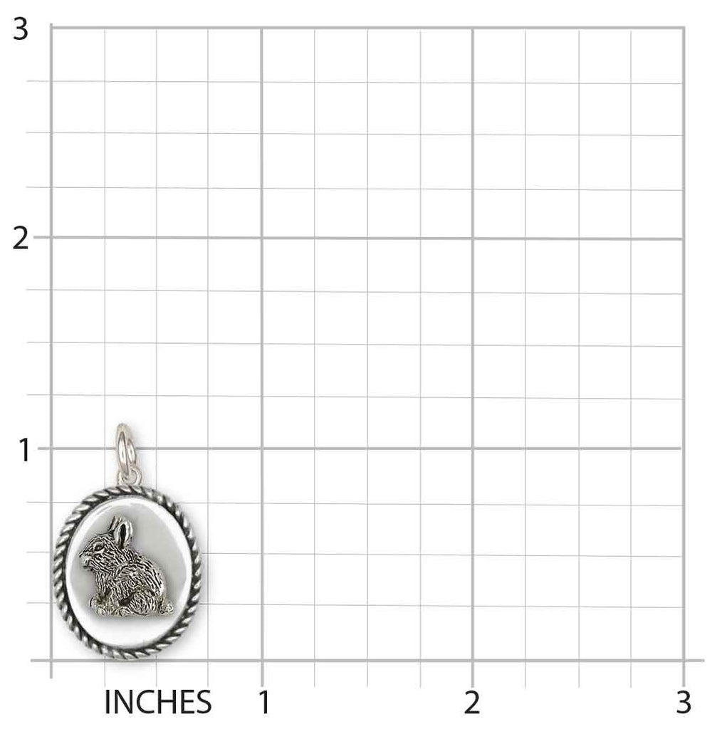 Rabbit Charm Sterling Silver Handmade Bunny Rabbit Jewelry  RA19-VC