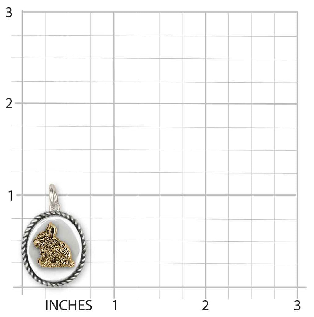 Rabbit Charm 14k Gold Vermeil And Sterling Silver Handmade Bunny Rabbit Jewelry  RA19-VCVM