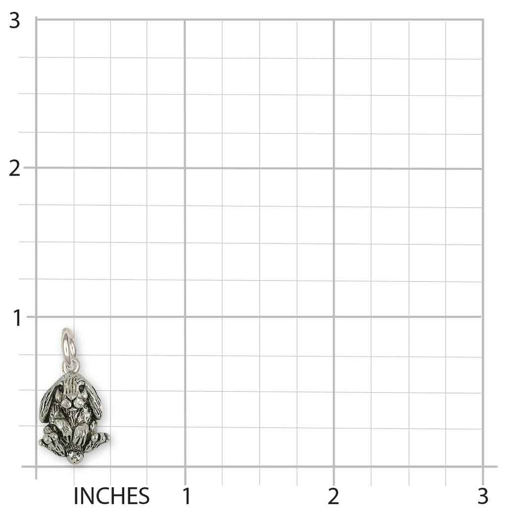 Rabbit Charm Sterling Silver Handmade Bunny Rabbit Jewelry  RA20-C