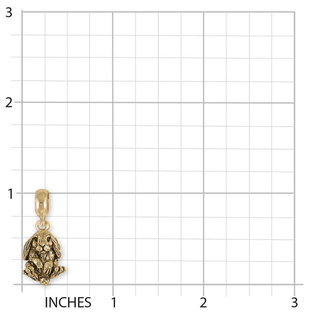 Rabbit Pandora Charm Slide 14k Yellow Gold Handmade Bunny Rabbit Jewelry This Charm Will Fit A Pandora® Slide Bracelet RA20-PNSG