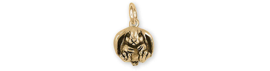 Rabbit Charms Rabbit Charm 14k Yellow Gold Bunny Rabbit Jewelry Rabbit jewelry