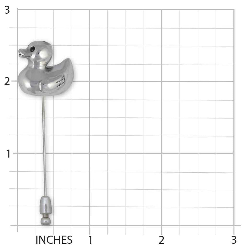 Rubber Ducky Brooch Pin Sterling Silver Handmade Rubber Ducky Jewelry  RD1-STP