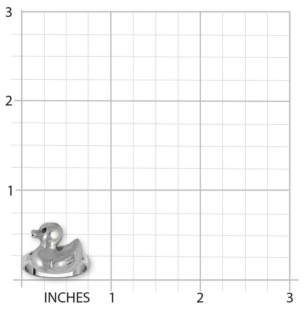 Rubber Ducky Ring Sterling Silver Handmade Rubber Ducky Jewelry  RD2-R