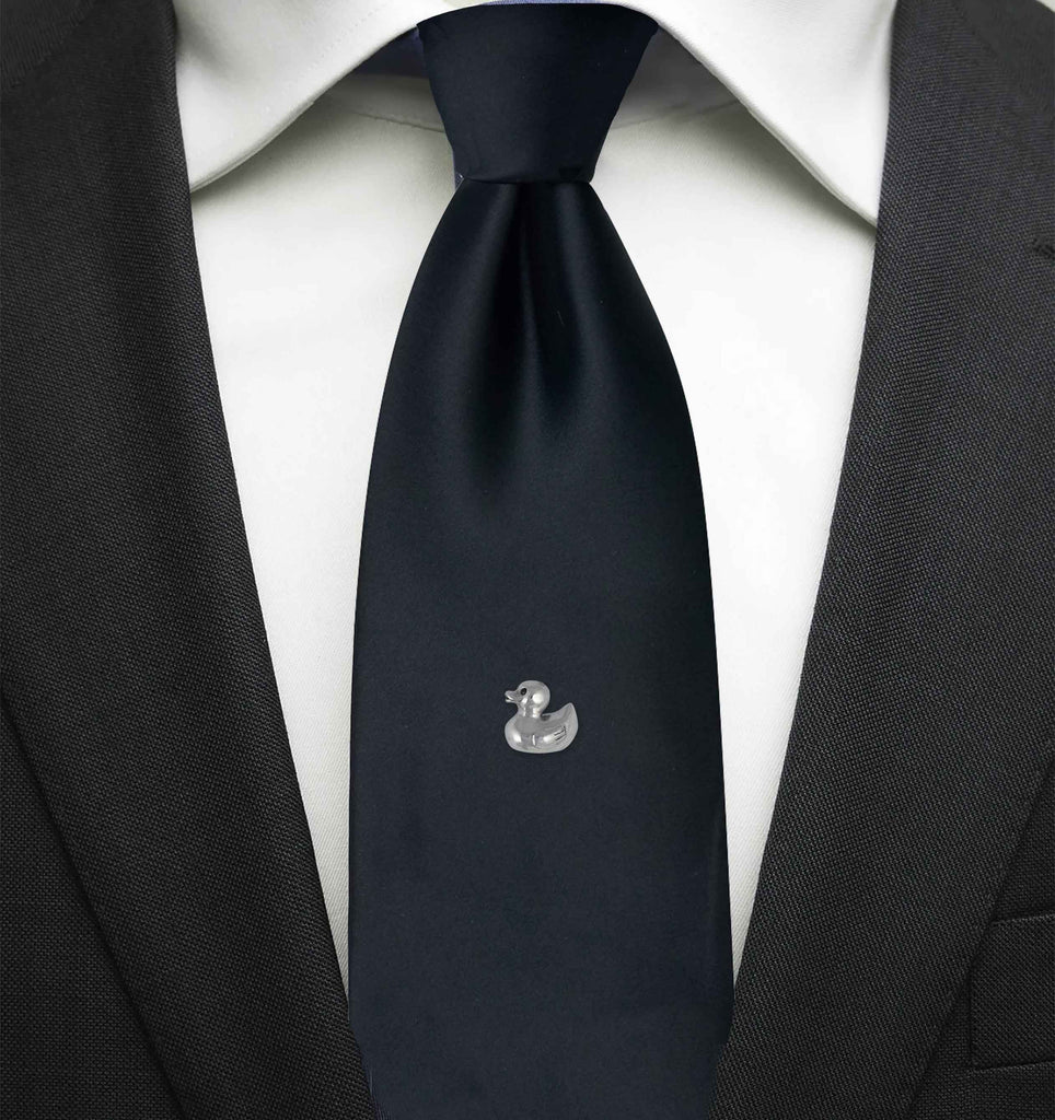 Rubber Ducky Tie Tack Sterling Silver Handmade Rubber Ducky Jewelry  RD2-TT