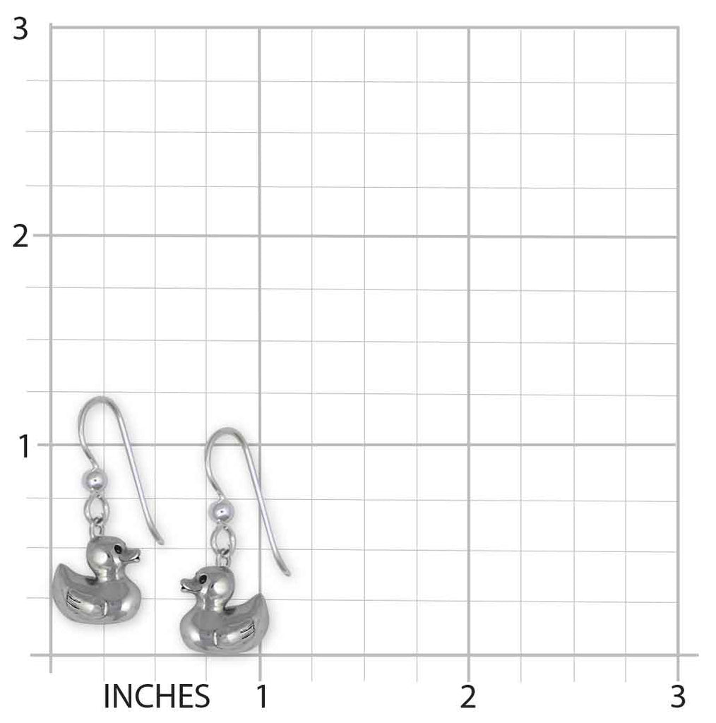 Rubber Ducky Earrings Sterling Silver Handmade Rubber Ducky Jewelry  RD3-E