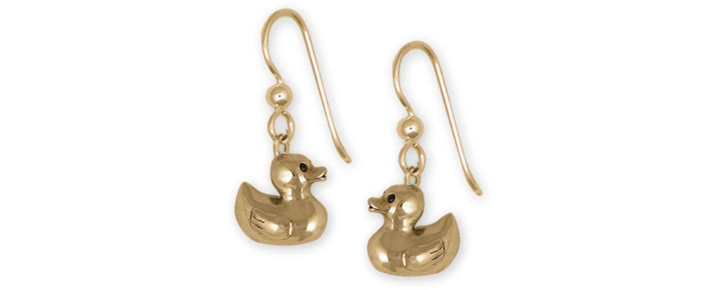 Rubber Ducky Charms Rubber Ducky Earrings 14k Gold Vermeil Rubber Ducky Jewelry Rubber Ducky jewelry