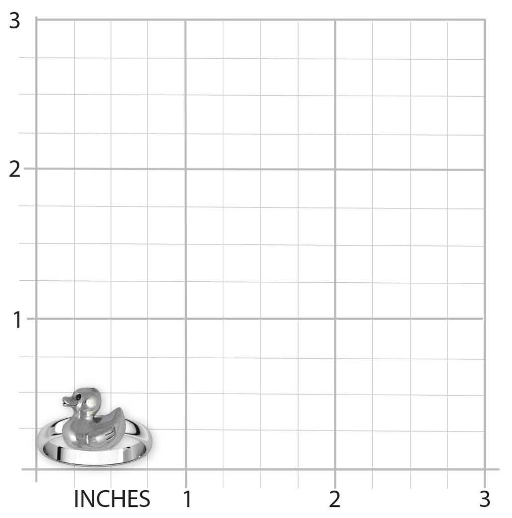 Rubber Ducky Ring Sterling Silver Handmade Rubber Ducky Jewelry  RD3-R