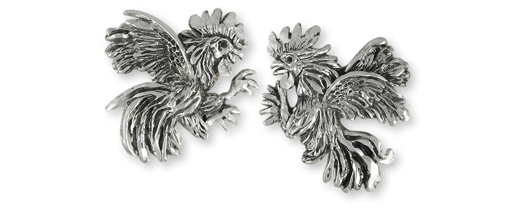 Rooster Charms Rooster Cufflinks Sterling Silver Rooster Jewelry Rooster jewelry