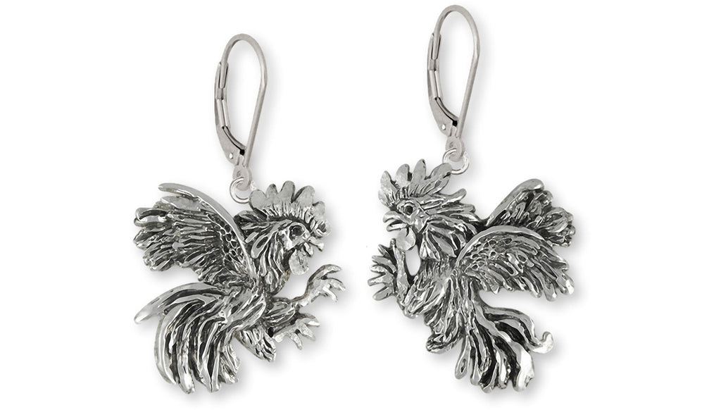 Rooster Charms Rooster Earrings Sterling Silver Rooster Jewelry Rooster jewelry