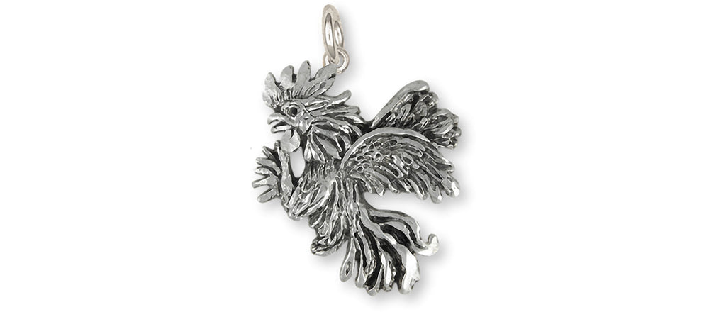 Rooster Charms Rooster Charm Sterling Silver Rooster Jewelry Rooster jewelry