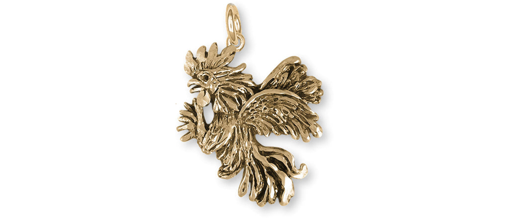 Rooster Charms Rooster Charm 14k Gold Vermeil Rooster Jewelry Rooster jewelry