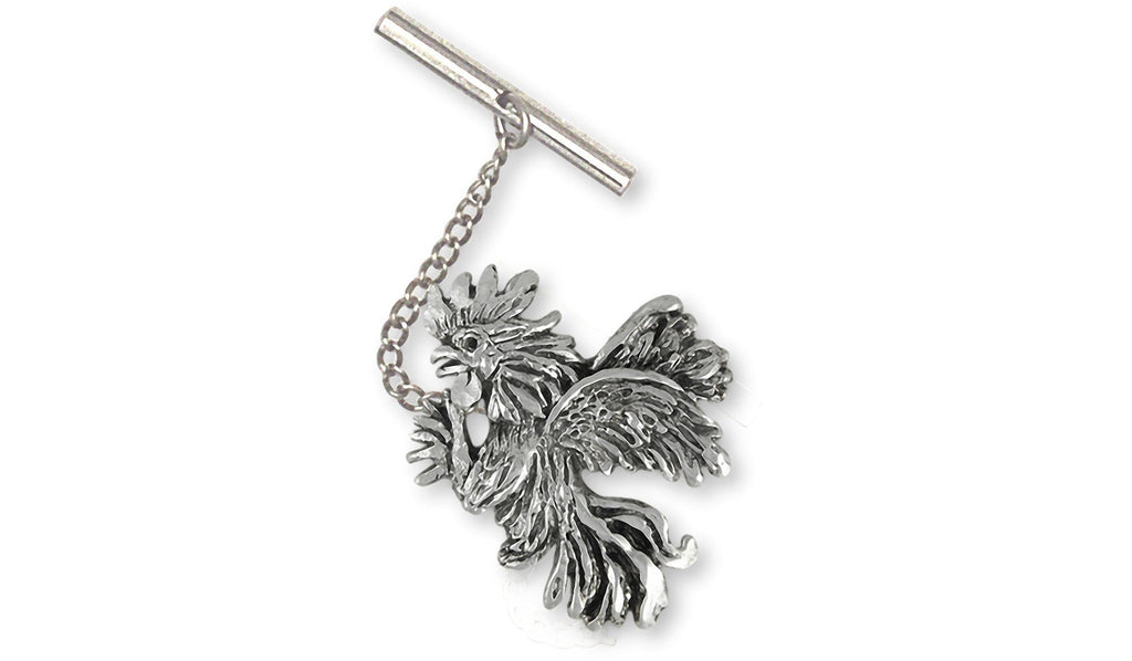Rooster Charms Rooster Tie Tack Sterling Silver Rooster Jewelry Rooster jewelry