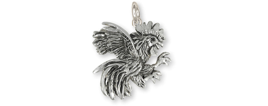 Rooster Charms Rooster Charm Sterling Silver Rooster Jewelry Rooster jewelry