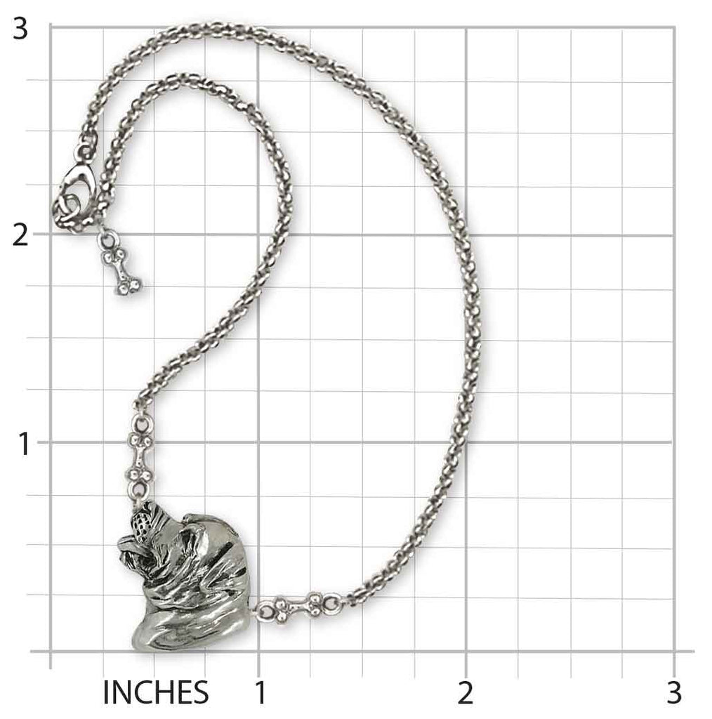 Rottweiler Ankle Bracelet Sterling Silver Handmade Rottweiler Rottie Jewelry  RTW2-A