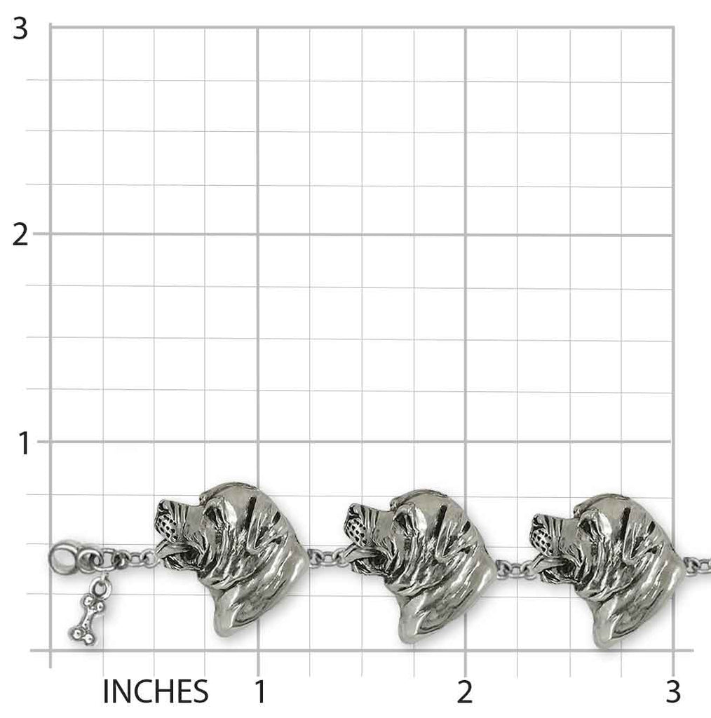 Rottweiler Bracelet Sterling Silver Handmade Rottweiler Rottie Jewelry  RTW2-BR