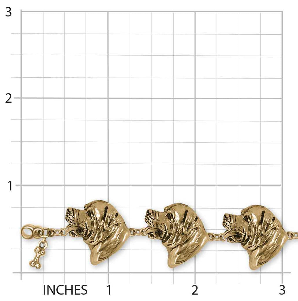 Rottweiler Bracelet 14k Gold Vermeil Handmade Rottweiler Rottie Jewelry  RTW2-BRVM