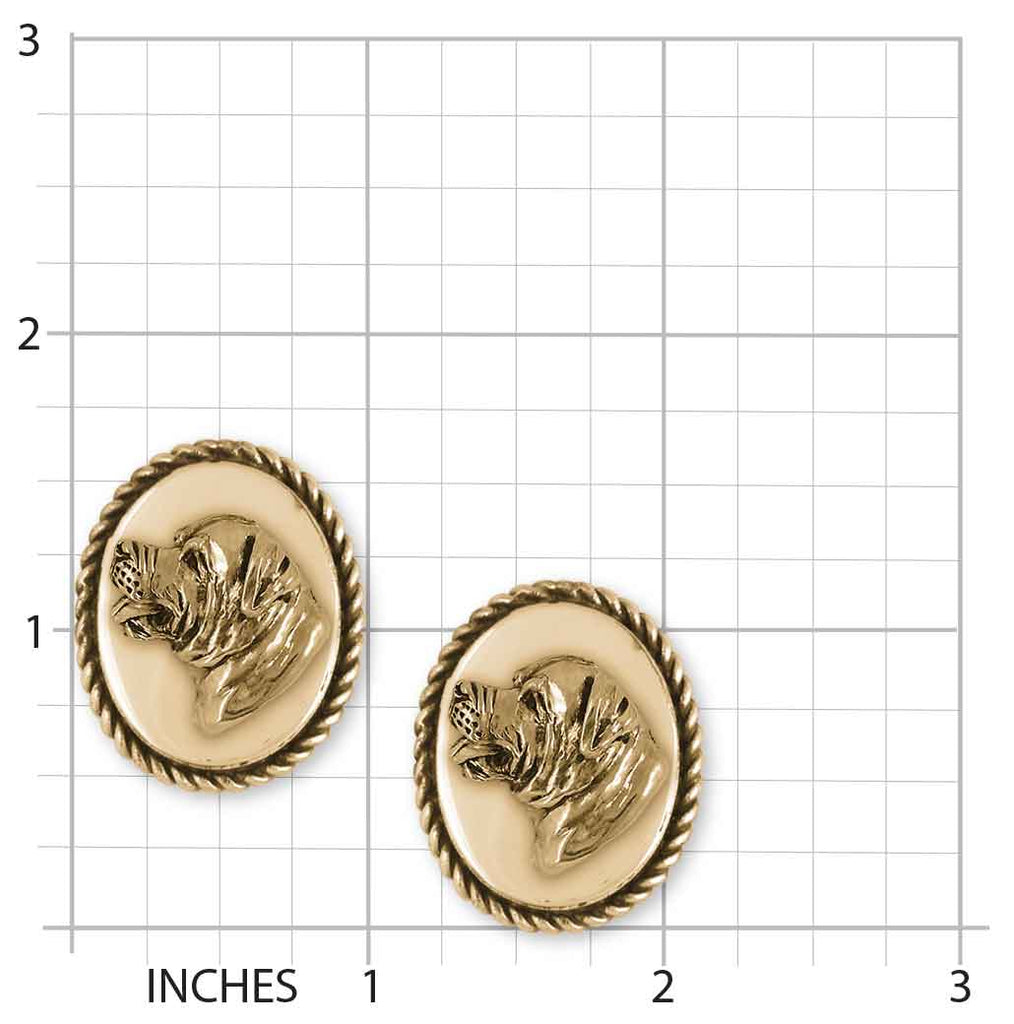 Rottweiler Cufflinks 14k Gold Vermeil Handmade Rottweiler Rottie Jewelry  RTW2-CLVM