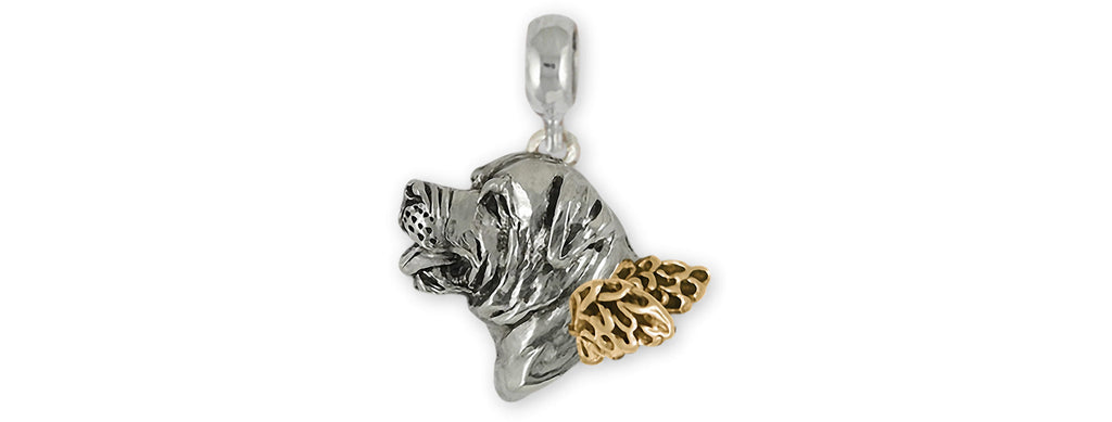 Rottweiler Angel Charms Rottweiler Angel Charm Slide Silver And 14k Gold Rottweiler Jewelry Rottweiler Angel jewelry
