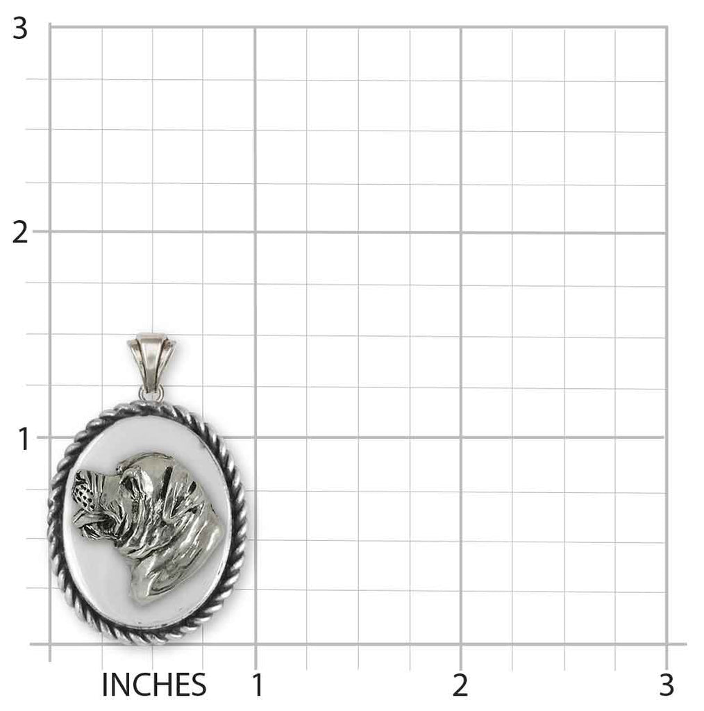 Rottweiler Pendant Sterling Silver Handmade Rottweiler Rottie Jewelry  RTW2-VP