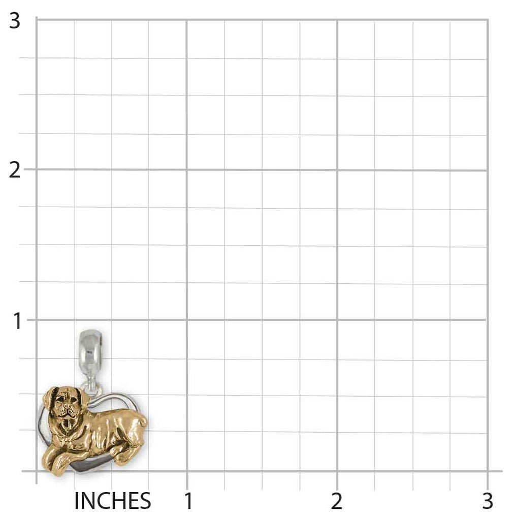 Rottweiler Pandora Charm Slide 14k Gold Vermeil Handmade Rottie Jewelry This Charm Will Fit A Pandora® Slide Bracelet RTW3-TTPNSVM