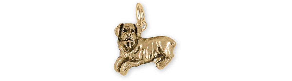 Rottweiler Charms Rottweiler Charm 14k Yellow Gold Rottie Jewelry Rottweiler jewelry