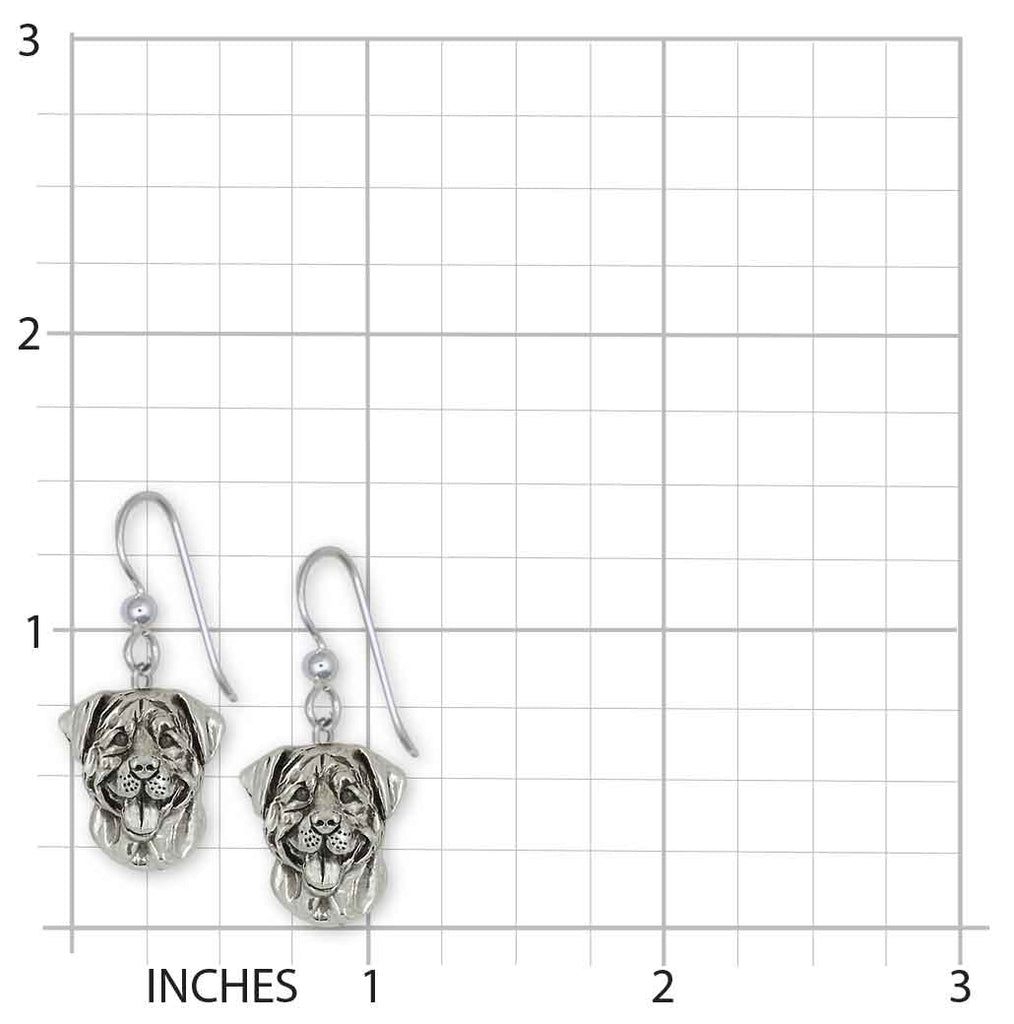 Rottweiler Earrings Sterling Silver Handmade Rottweiler Jewelry  RTW4-E