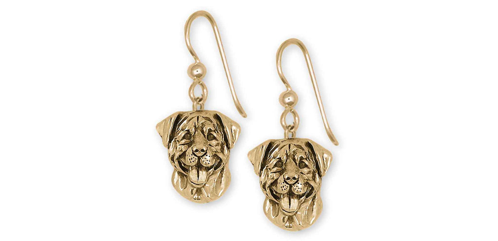 Rottweiler Charms Rottweiler Earrings 14k Gold Vermeil Rottweiler Jewelry Rottweiler jewelry