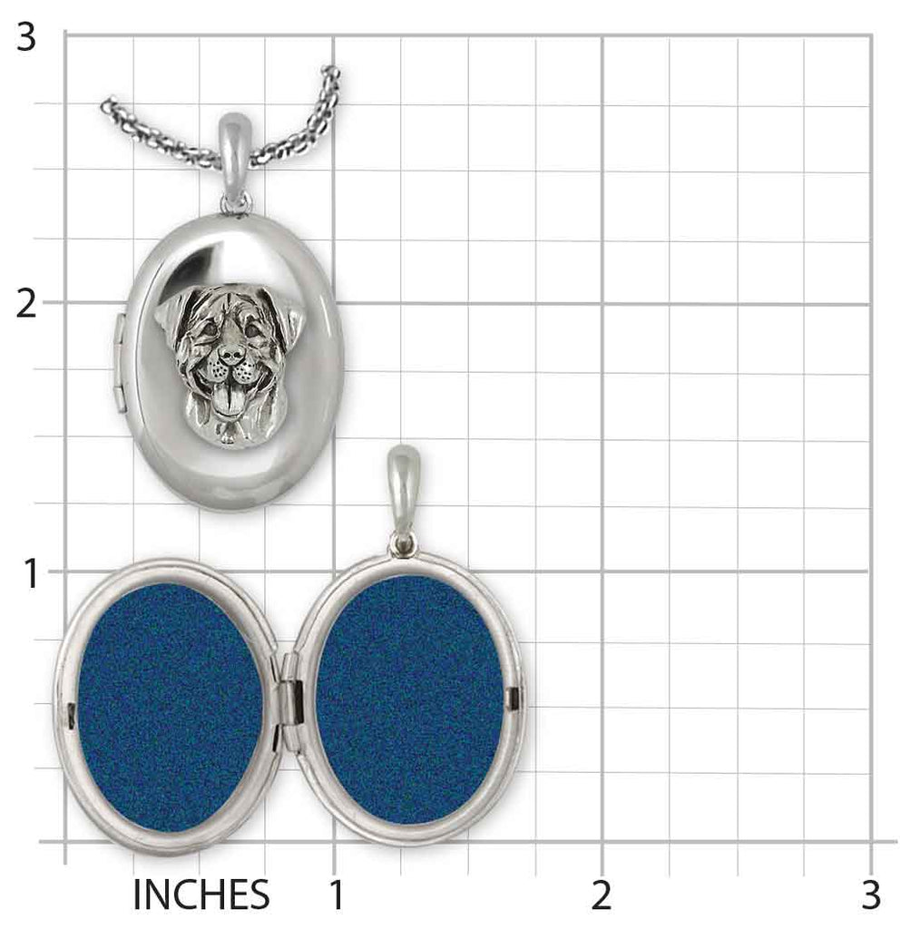 Rottweiler Photo Locket Sterling Silver Handmade Rottweiler Jewelry  RTW4-V