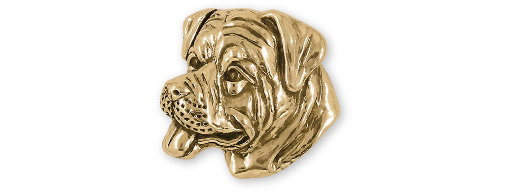 Rottweiler Charms Rottweiler Brooch Pin 14k Gold Vermeil Rottweiler Jewelry Rottweiler jewelry