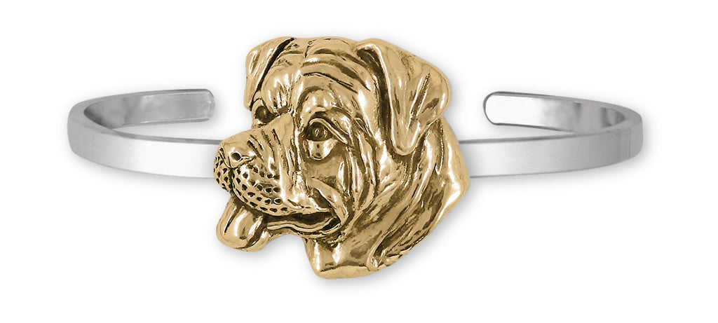 Rottweiler Charms Rottweiler Bracelet 14k Gold Vermeil Rottweiler Jewelry Rottweiler jewelry