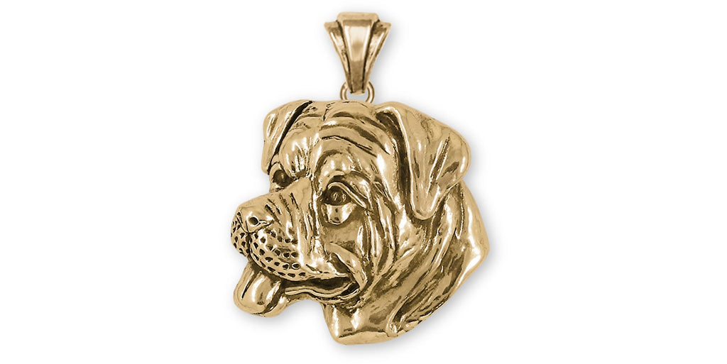 Rottweiler Charms Rottweiler Pendant 14k Yellow Gold Rottweiler Jewelry Rottweiler jewelry
