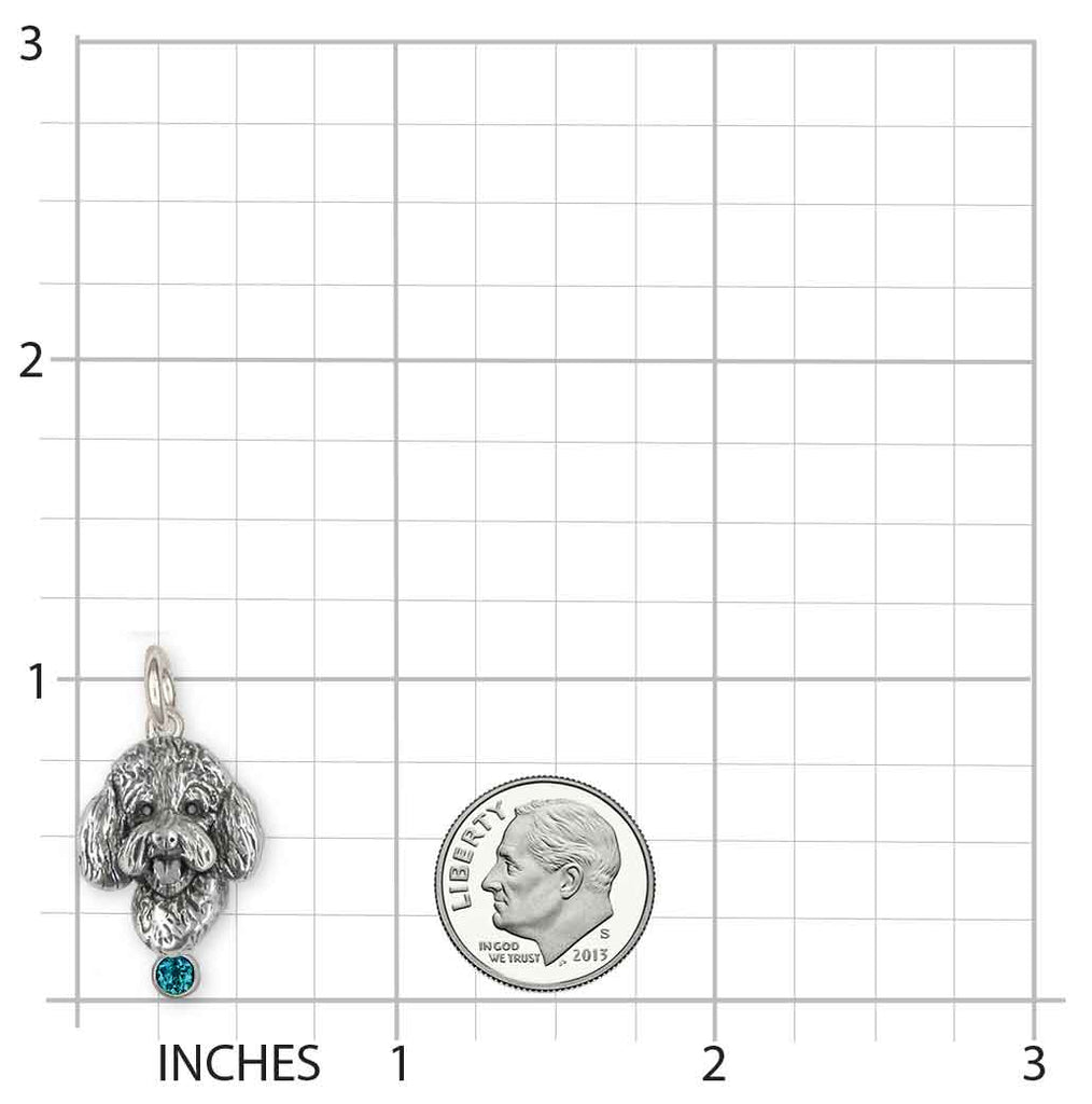 Labradoodle Jewelry Sterling Silver Handmade Labradoodle Charm LGDL11-SC