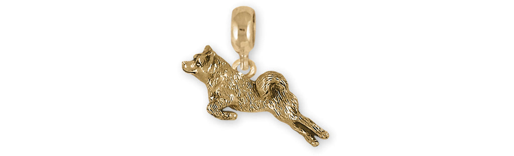 Shiba Inu Charms Shiba Inu Charm Slide Yellow Bronze Shiba Inu Jewelry Shiba Inu jewelry