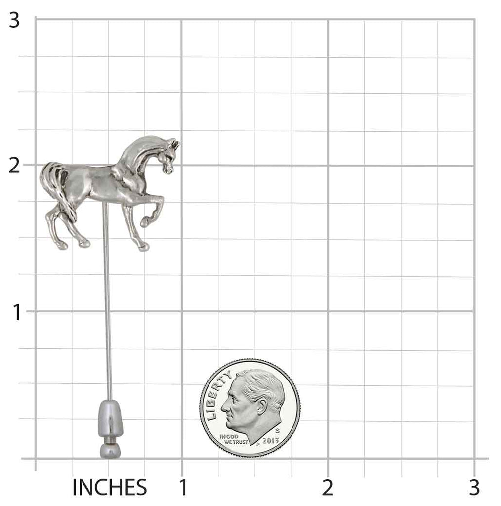 Horse Brooch Pin Jewelry Sterling Silver Handmade Horse Brooch Pin EQU12-STP