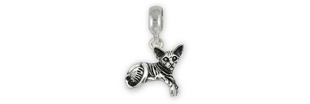 Sphynx Cat Charms Sphynx Cat Charm Slide Sterling Silver Cat Jewelry Sphynx Cat jewelry