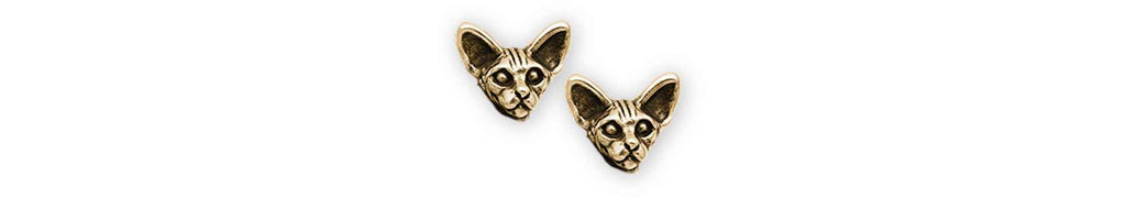 Sphynx Cat Charms Sphynx Cat Earrings 14k Gold Vermeil Cat Jewelry Sphynx Cat jewelry