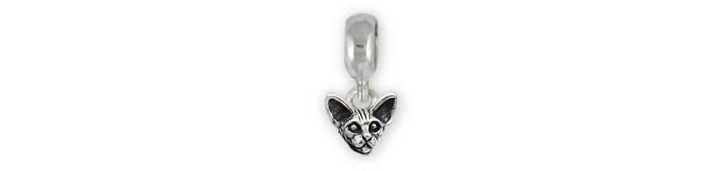 Sphynx Cat Charms Sphynx Cat Charm Slide Sterling Silver Cat Jewelry Sphynx Cat jewelry