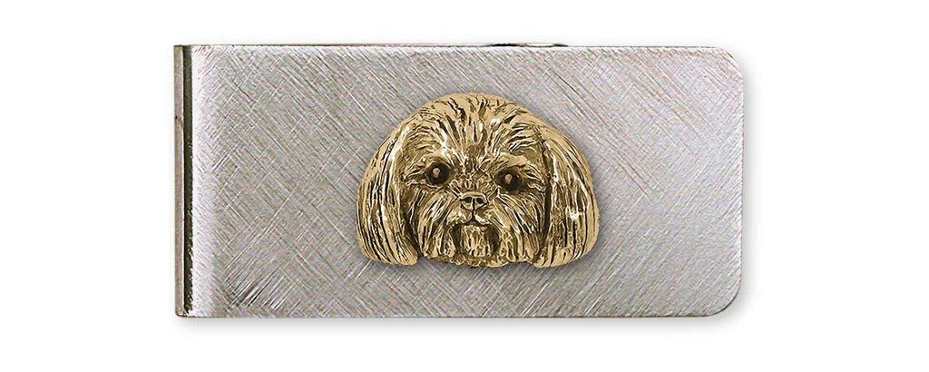 Shih Tzu Charms Shih Tzu Money Clip Bronze And Stainless Steel Shih Tzu Jewelry Shih Tzu jewelry