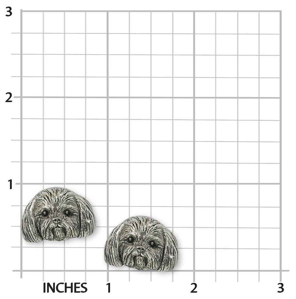 Shih Tzu Cufflinks Sterling Silver Handmade Shih Tzu Jewelry  SZH5-CL