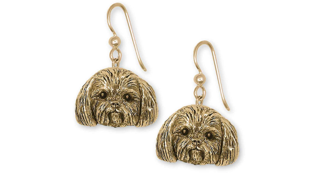 Shih Tzu Charms Shih Tzu Earrings 14k Gold Vermeil Shih Tzu Jewelry Shih Tzu jewelry